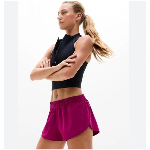 Athleta Speedwork Run Short Womens Medium Purple Running Athletic Gym Shorts - Picture 1 of 5